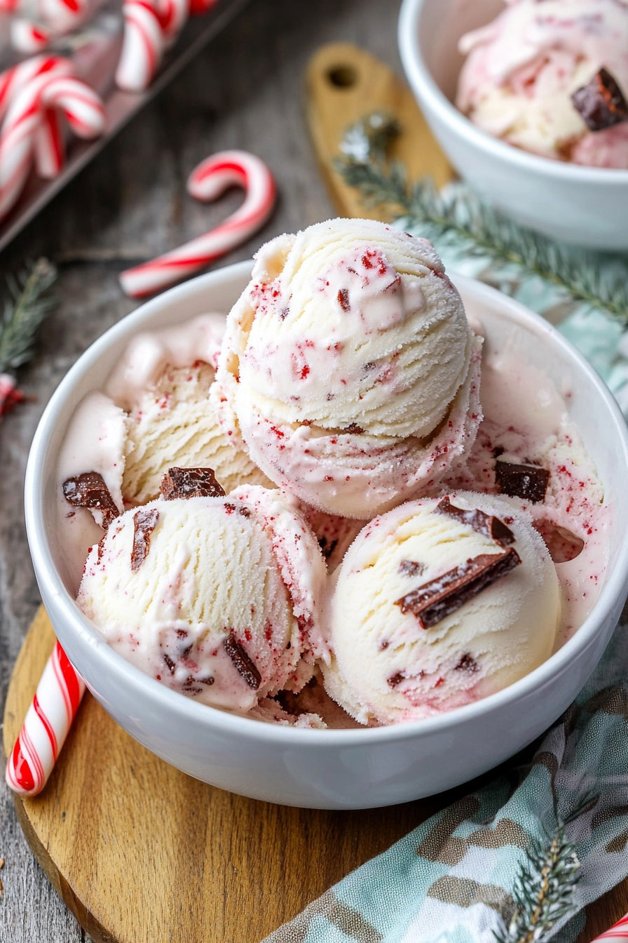 Candy Cane Ice Cream at Home