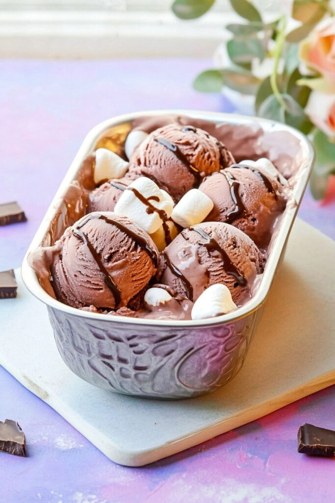 Chocolate Marshmallow Ice Cream Recipe