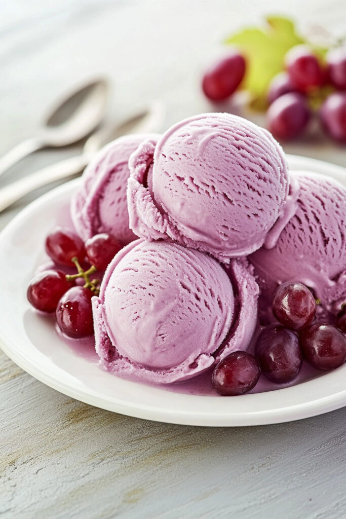 Homemade Grape Ice Cream