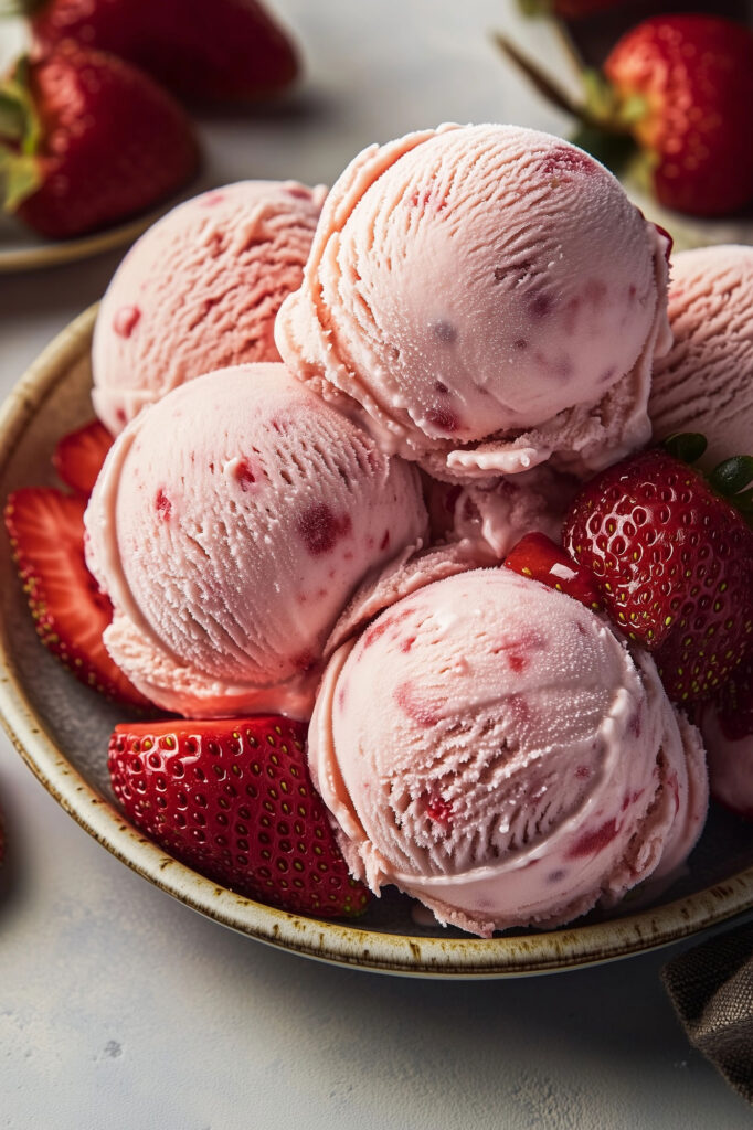 Homemade Strawberry Ice Cream