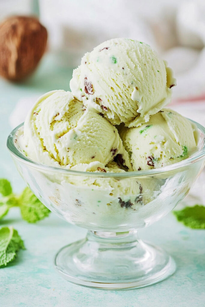 How to Make Coconut Mint Ice Cream at Home