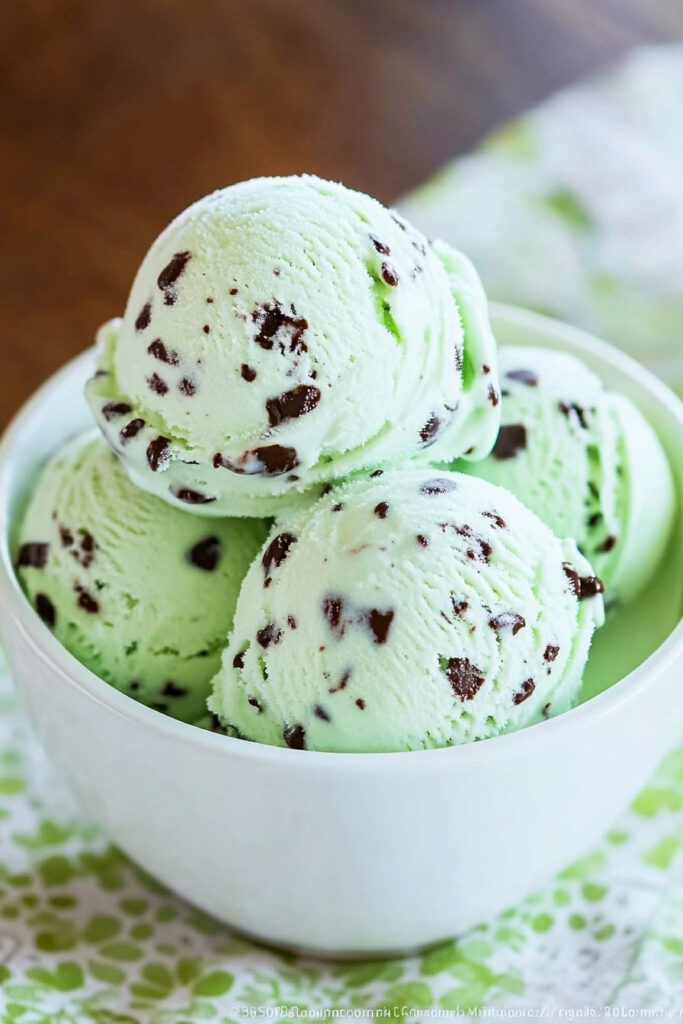 Instructions for Mint Chocolate Chip Ice Cream