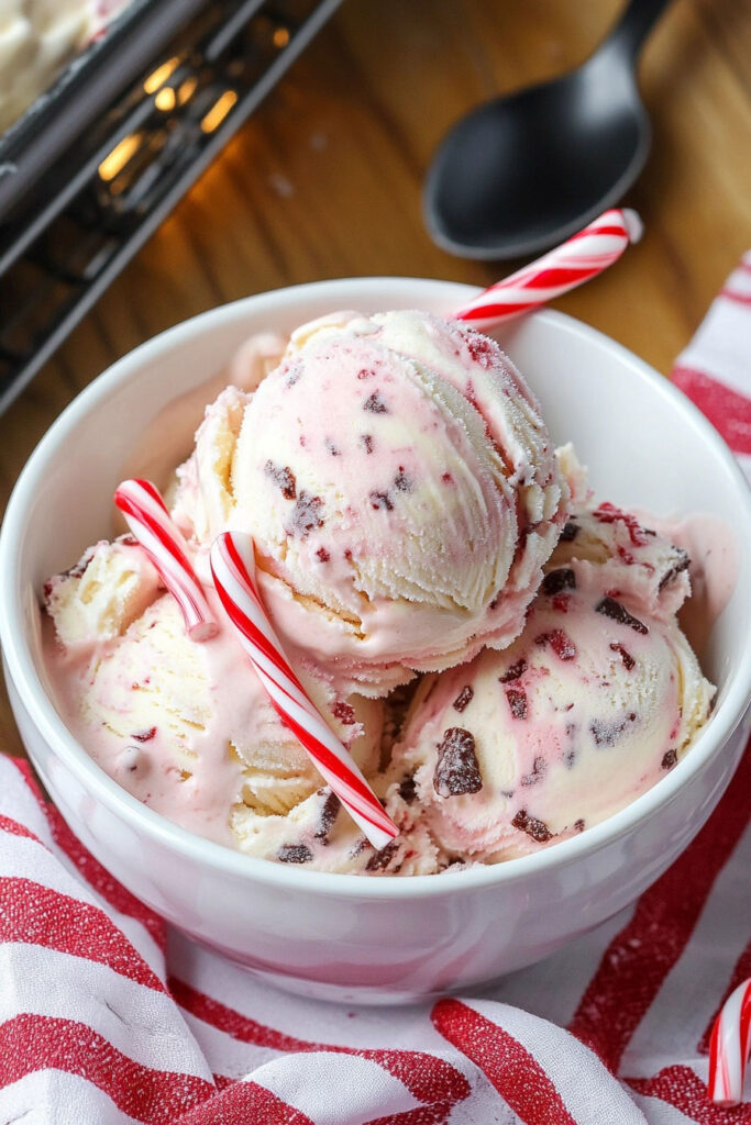 Perfect Candy Cane Ice Cream