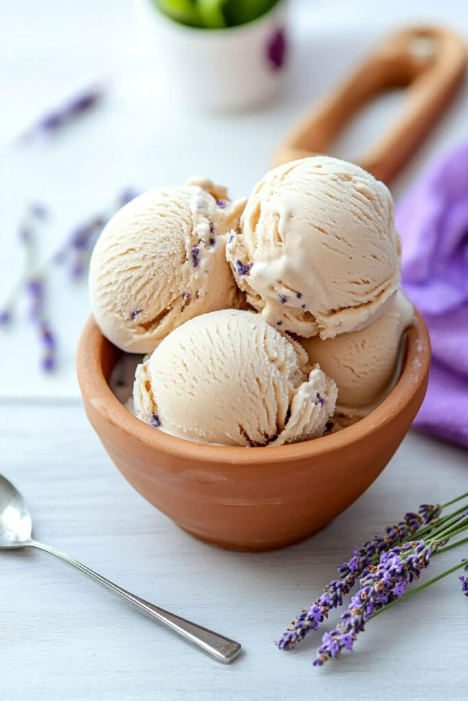 Preparation for Honey Lavender Ice Cream