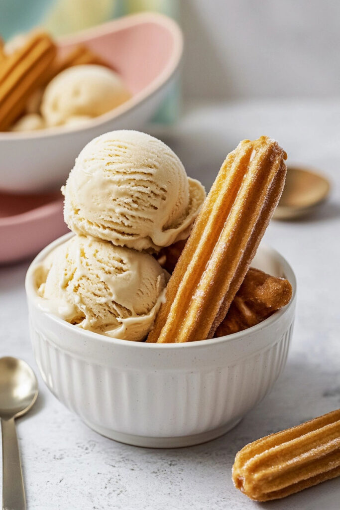 Prepare Your Churro Ice Cream