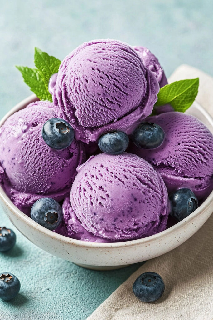 Prepare the Blueberry Ice Cream