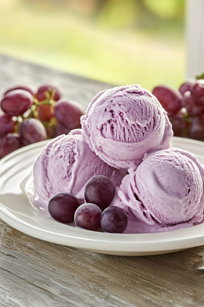 Preparing the Grape Ice Cream