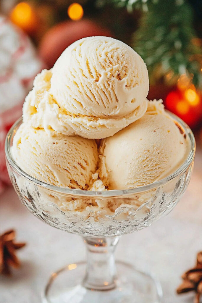 Recipe for Eggnog Ice Cream