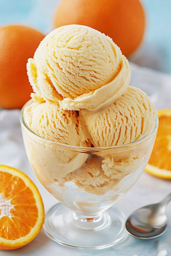 Recipe for Homemade Orange Ice Cream