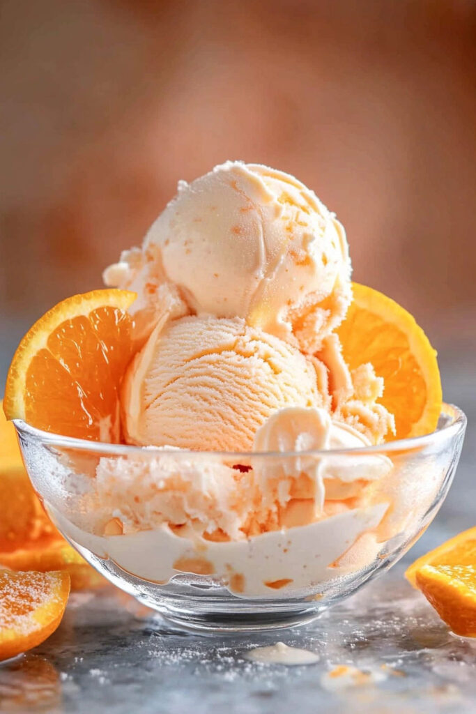 Serve Your Orange Creamsicle Ice Cream