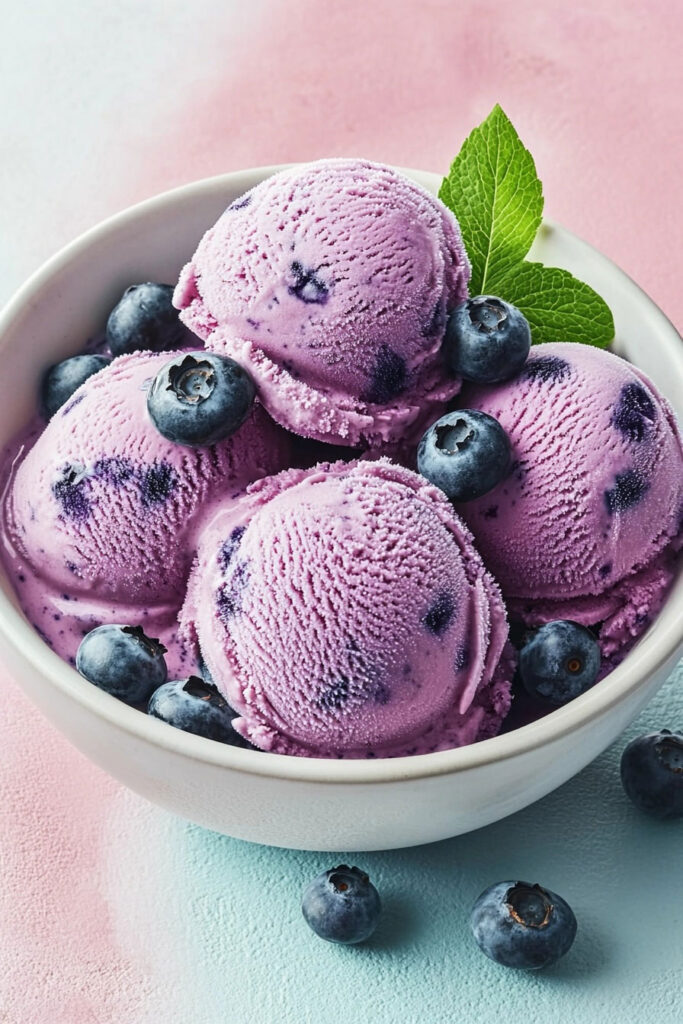 Serve the Blueberry Ice Cream