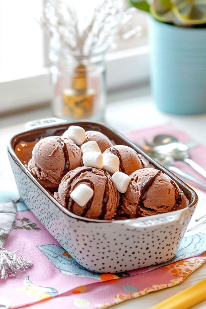 Serve the Chocolate Marshmallow Ice Cream