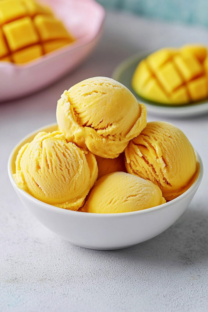 Serve the Mango Ice Cream