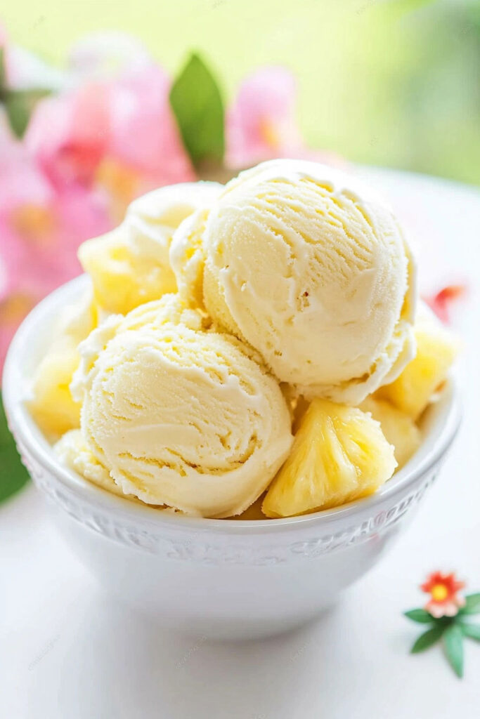 Serve the Pineapple Ice Cream