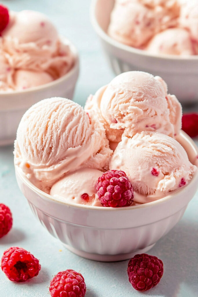 Serve the Raspberry Ice Cream