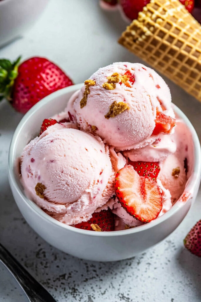 Serve the Strawberry Cheesecake Ice Cream