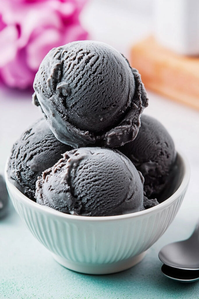 Serving Ideas Black Licorice Ice Cream