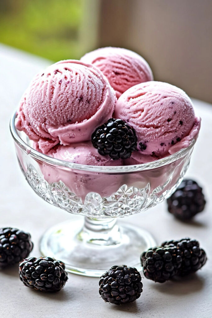 Serving Ideas Blackberry Ice Cream