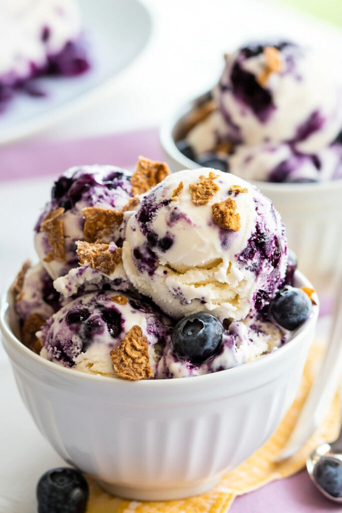 Serving Suggestions Blueberry Cheesecake Ice Cream