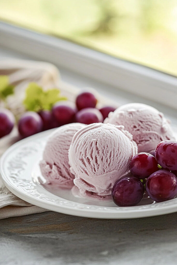 Serving Suggestions Grape Ice Cream