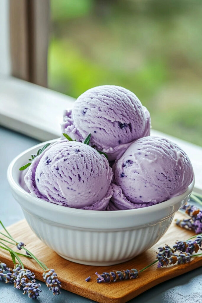 Serving Suggestions Lavender Ice Cream