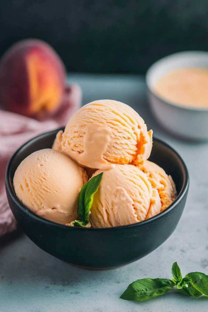 Serving Suggestions Peach Ice Cream