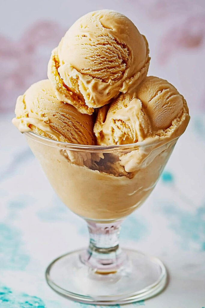 Serving the Dulce de Leche Ice Cream