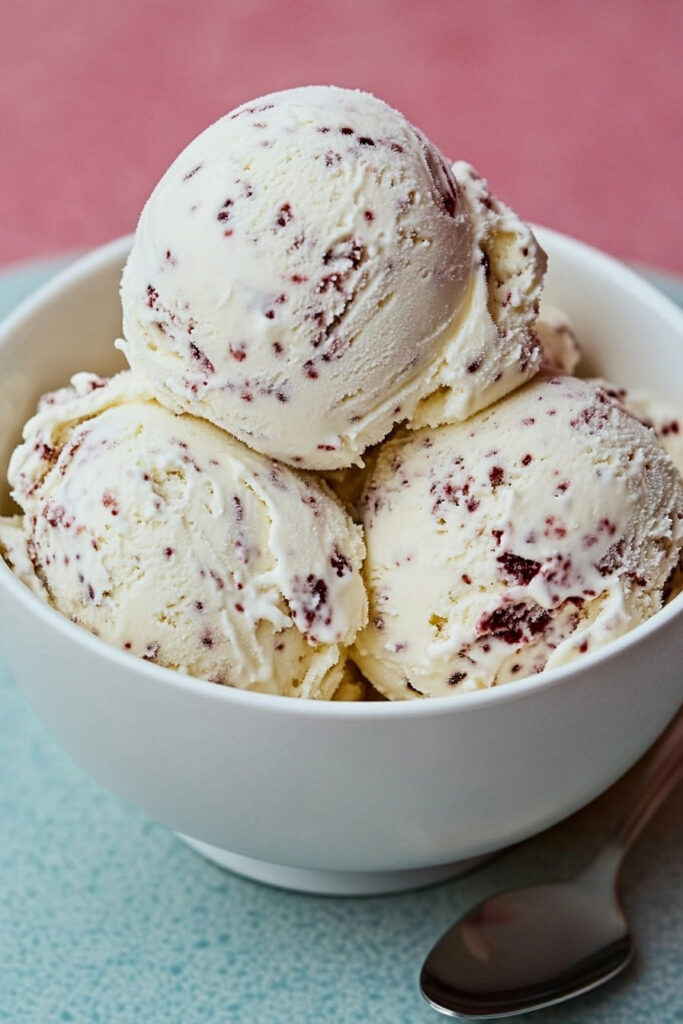 Serving the Stracciatella Gelato