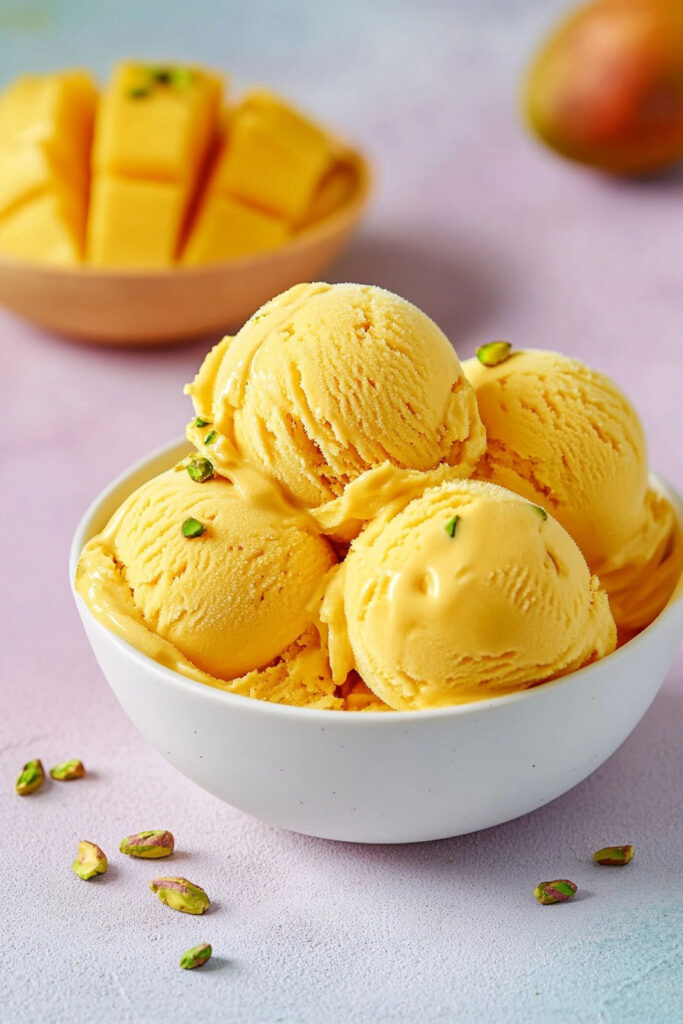 Storage the Mango Ice Cream