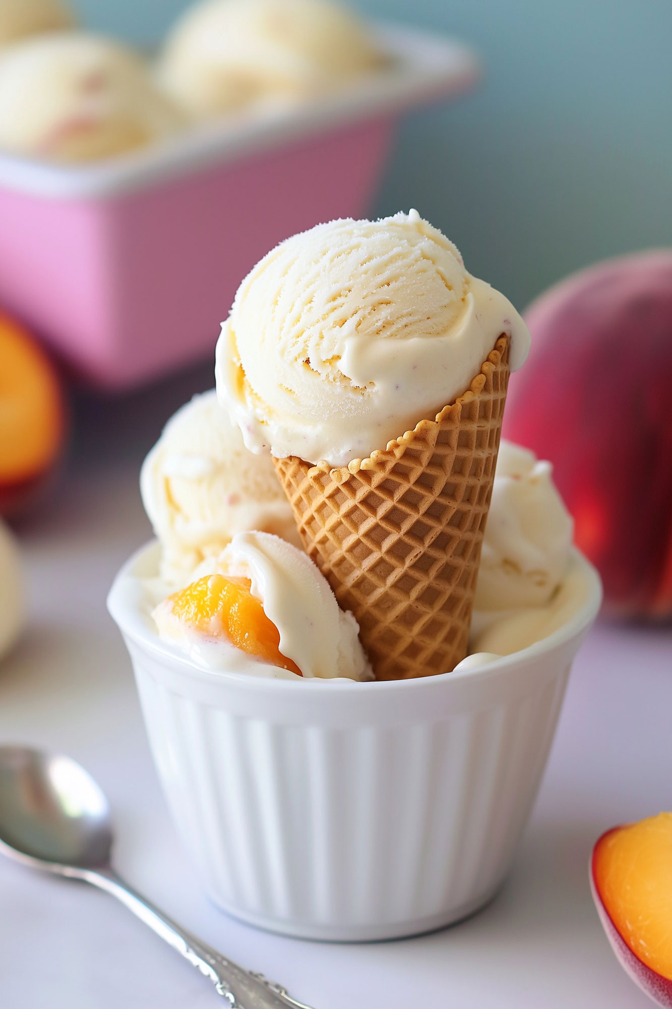 Peaches and Cream Ice Cream