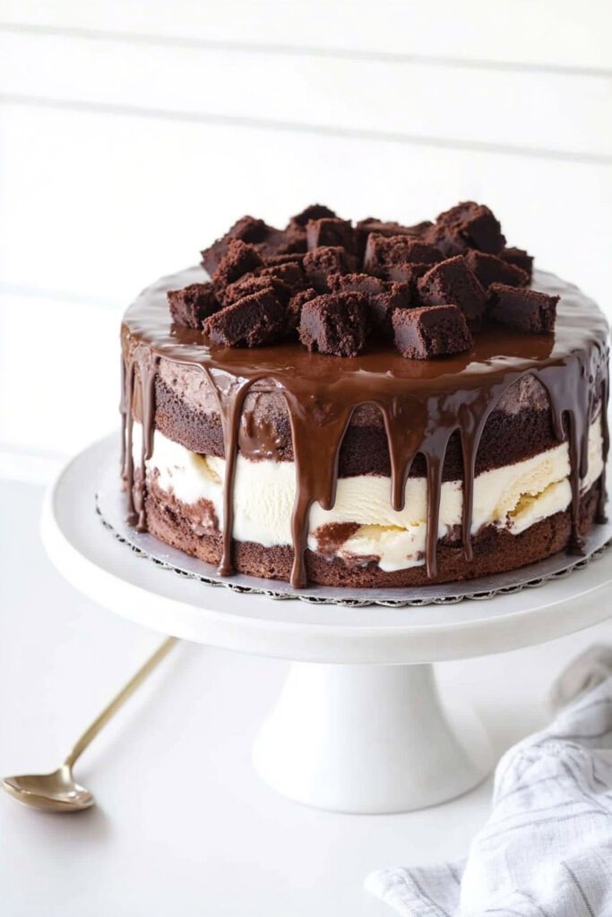 Bake the Brownie Ice Cream Cake