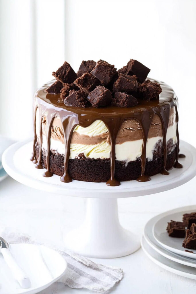 Brownie Ice Cream Cake