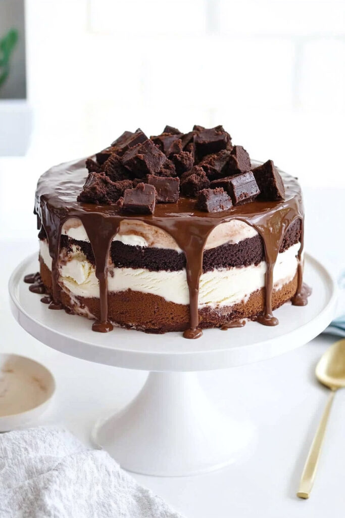 Brownie Ice Cream Cake Recipe