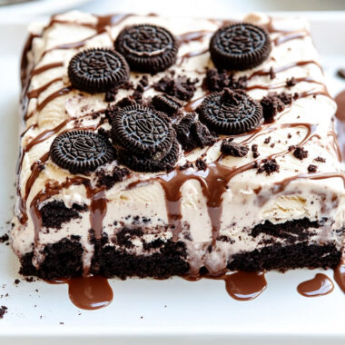 Brownie Oreo Ice Cream Cake