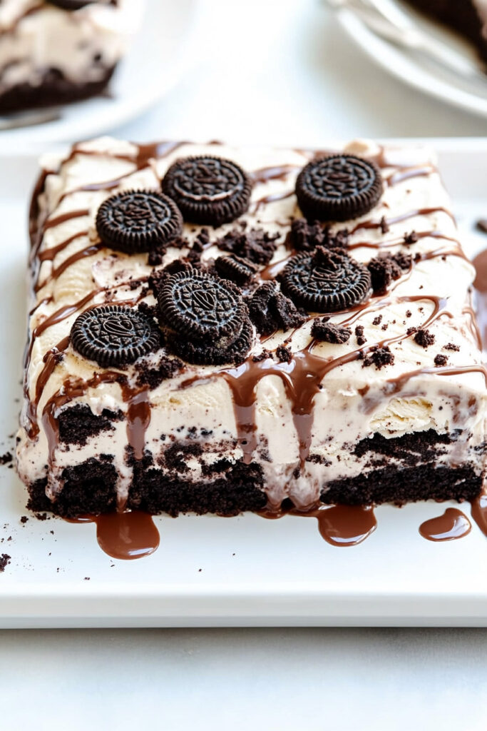 Brownie Oreo Ice Cream Cake