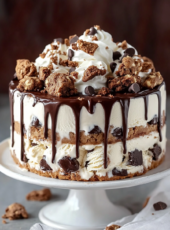 Chocolate Chip Cookie Ice Cream Cake