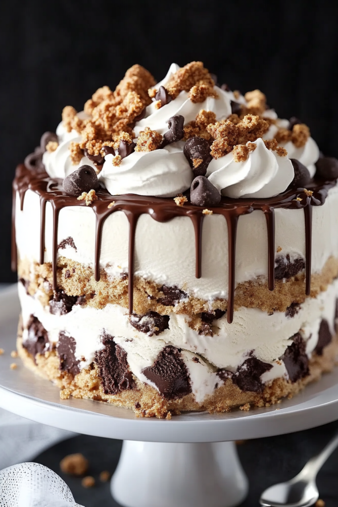 Chocolate Chip Cookie Ice Cream Cake Recipe