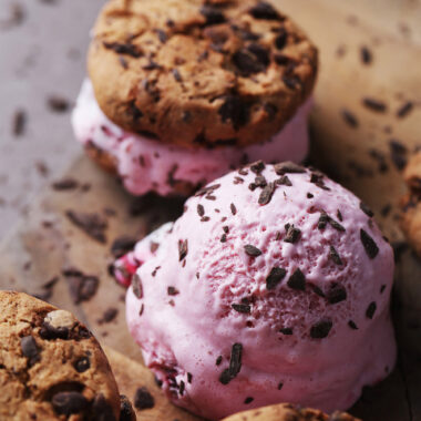 Chocolate Chip Cookie Ice Cream Sandwiches