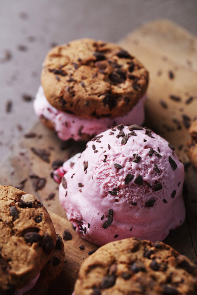 Chocolate Chip Cookie Ice Cream Sandwiches