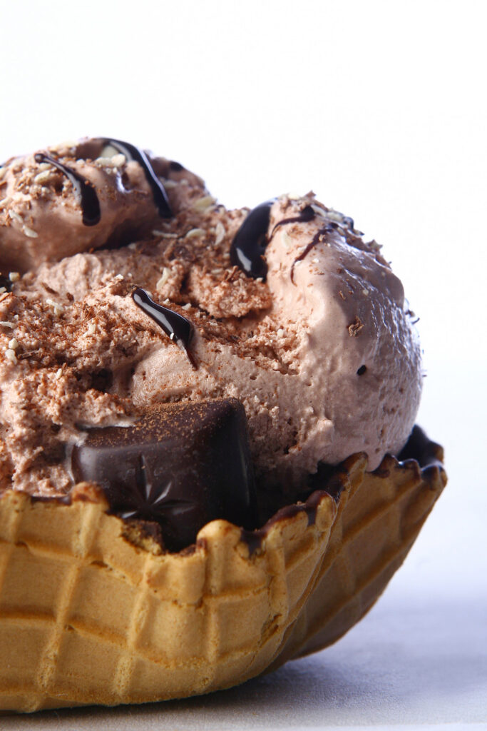 Chocolate Dipped Waffle Bowl Sundae