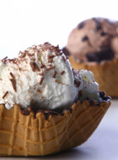 Chocolate Dipped Waffle Bowl Sundae