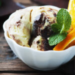 Chocolate Swirl Ice Cream with Orange & Mint