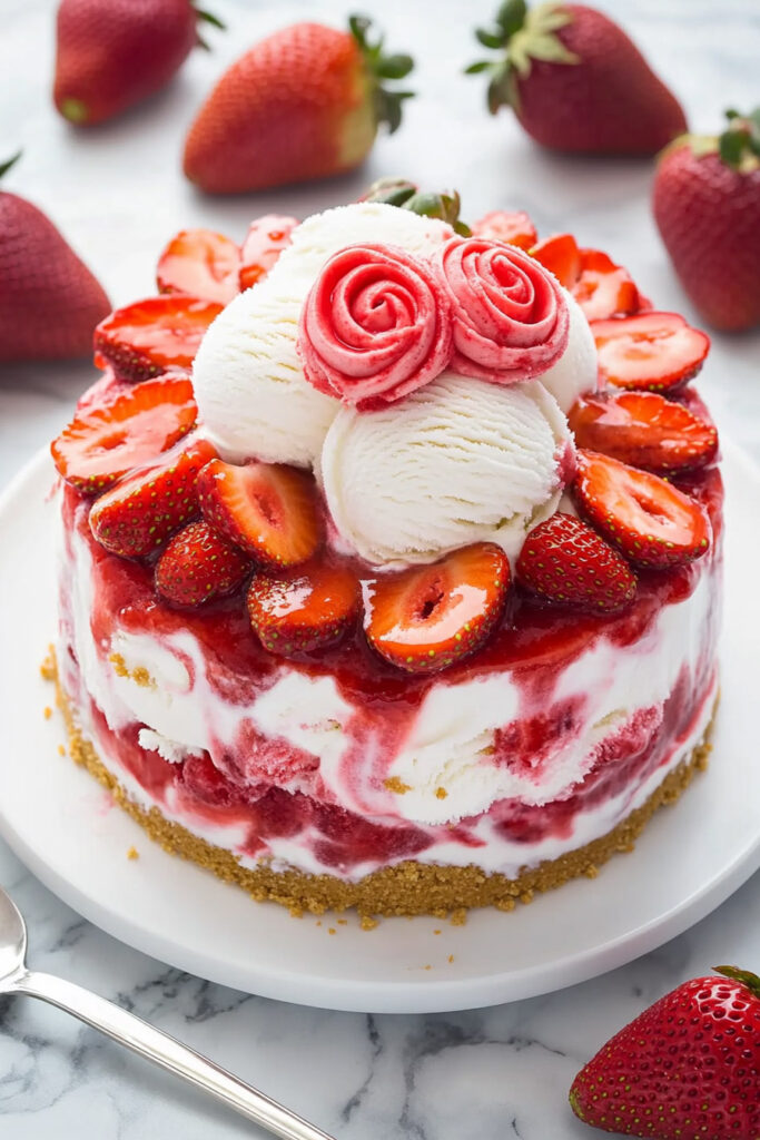 Customize Strawberry Shortcake Ice Cream Cake