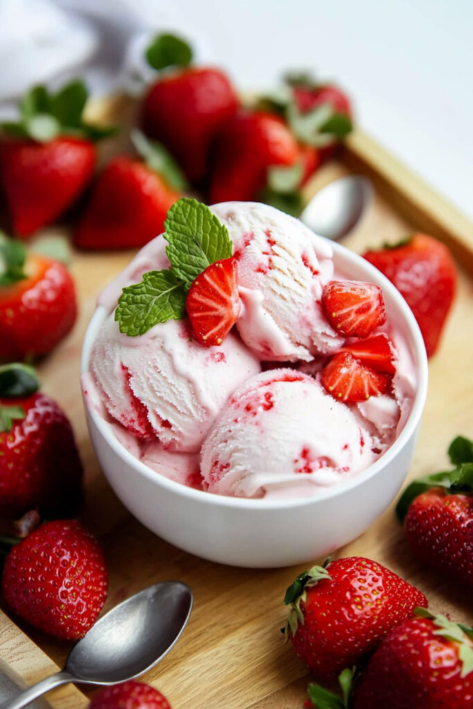 Directions No-Churn Strawberry Ice Cream