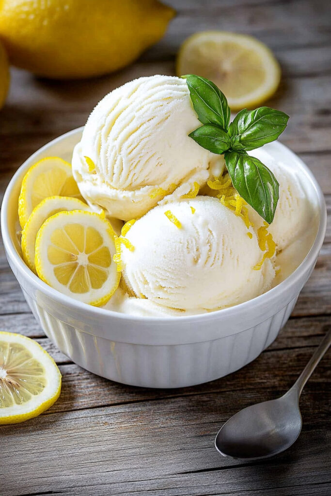 Freeze the No Churn Lemon Ice Cream