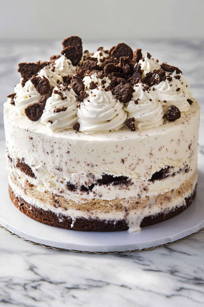 How to Make Cookies and Cream Ice Cream Cake