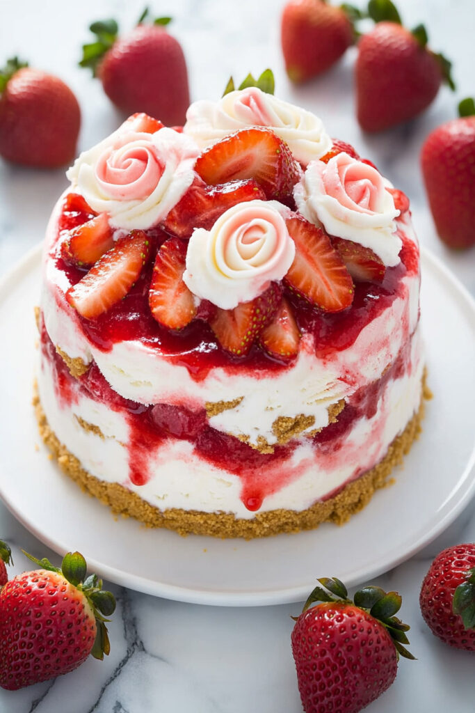 How to Make Strawberry Shortcake Ice Cream Cake