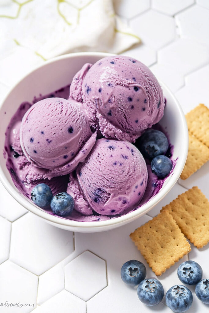 How to Serve Ninja Creami Blueberry Pie Ice Cream