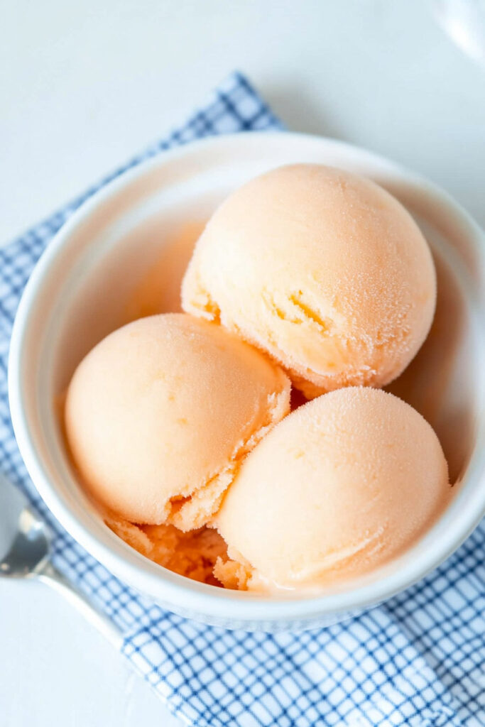 How to Serve Ninja Creami Cantaloupe Sorbet