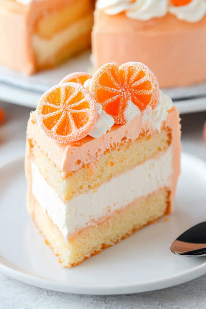 How to Serve Orange Creamsicle Ice Cream Cake